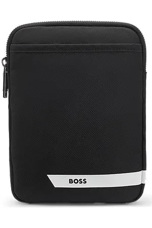HUGO BOSS Pengekat i mønstret stof med stribe og logo