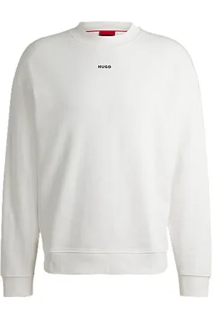 HUGO BOSS Relaxed fit sweatshirt i bomuldsfrotté med logoprint