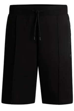 HUGO BOSS Shorts i bomuldsblanding med zigzagsyninger