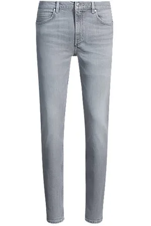 HUGO BOSS Jeans med extra slim fit i sølvgrå denim med stræk