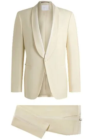 HUGO BOSS Smoking i uldblanding med detaljer i silkeblanding