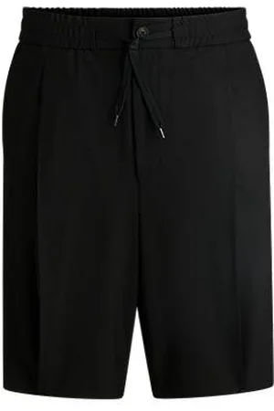 HUGO BOSS Shorts med et moderne fit i en uldblanding med stræk