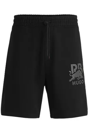 HUGO BOSS X RB-shorts i sweatstof af bomuld med kulfiberlogo