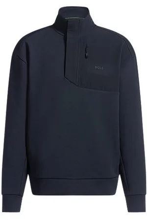 HUGO BOSS Sweatshirt med stræk og stormflap