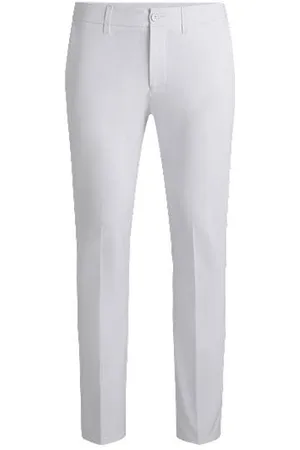 HUGO BOSS Slim fit bukser i vandskyende stof med stræk