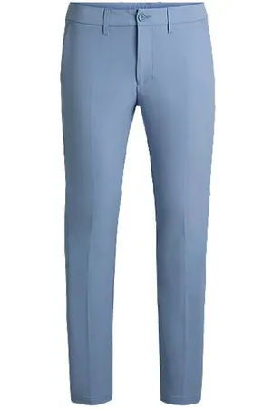 HUGO BOSS Slim fit bukser i vandskyende stof med stræk