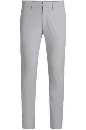 HUGO BOSS Slim fit bukser i vandskyende stof med stræk