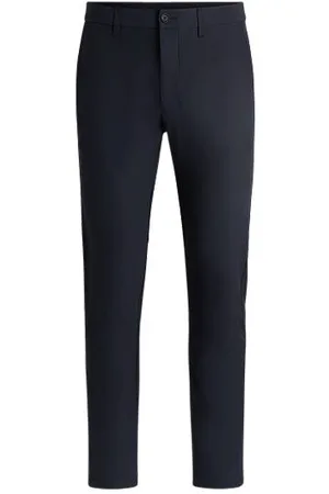 HUGO BOSS Slim fit bukser i vandskyende stof med stræk