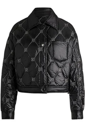 HUGO BOSS Vandskyende termojakke med regular fit og stablede logoer