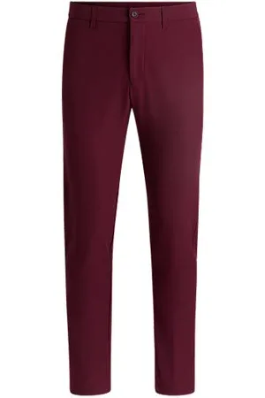 HUGO BOSS Slim fit bukser i vandskyende stof med stræk