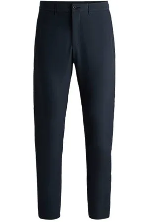 HUGO BOSS Regular fit bukser i vandskyende stof med stræk