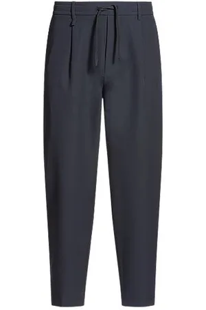HUGO BOSS Tapered fit bukser i vandskyende stof med stræk