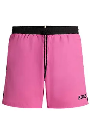 HUGO BOSS Hurtigtørrende badeshorts med kontrastdetaljer