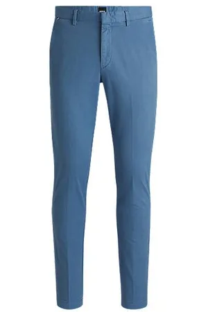 HUGO BOSS Slim fit chinos med i bomuldsgabardine med stræk