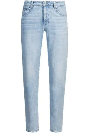 HUGO BOSS Maine-jeans med regular fit i blå denim med mekanisk stræk