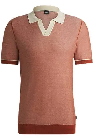 HUGO BOSS Sweater i bomuldsblanding med Johnny-krave