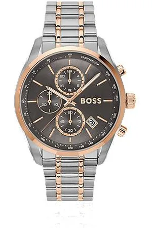 HUGO BOSS Kronografur i to farver med grå urskive