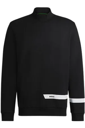 HUGO BOSS Sweatshirt i bomuld med stræk og logo