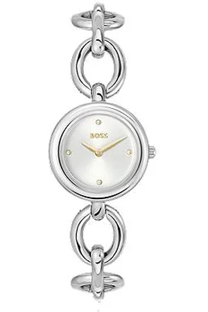 HUGO BOSS Sølvfarvet ur med ringformede led