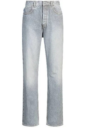 HUGO BOSS Jeans med baggy fit i stribet blå denim