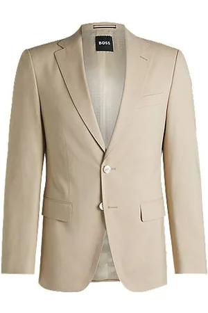 HUGO BOSS Blazer med slim fit i chiffon med stræk
