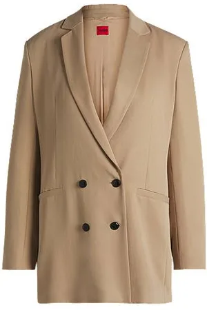 HUGO BOSS Blazer med relaxed fit og dobbeltradet lukning