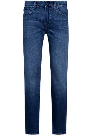 HUGO BOSS Maine-jeans med regular fit i blå denim med behageligt stræk