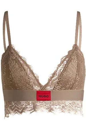 HUGO BOSS Blonde-BH med rødt logomærkat