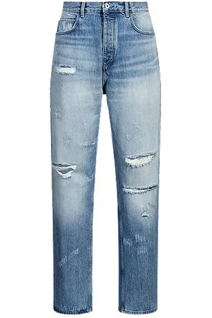 HUGO BOSS Jeans med baggy fit i blå stonewashed denim