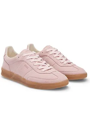 HUGO BOSS Sneakers i ruskind med snører og logodetalje