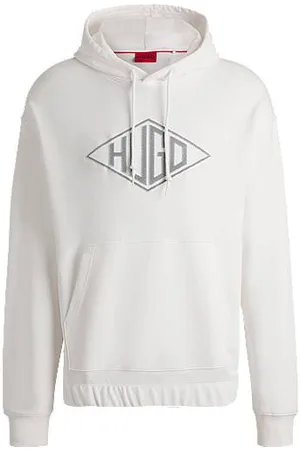 HUGO BOSS Hættetrøje i bomuldsfrotté med broderet logo