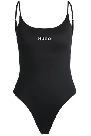 HUGO BOSS Badedragt med logoprint og udtagelige indlæg