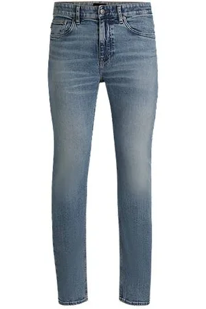 HUGO BOSS Delaware-jeans med slim fit i blå denim med behageligt stræk