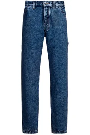 HUGO BOSS Jeans med regular fit i blå kraftig denim