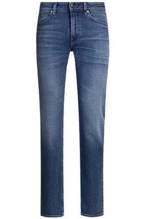 HUGO BOSS Delaware-jeans med slim fit i blå denim med behageligt stræk