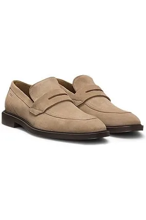 HUGO BOSS Ruskindsloafers med pennydetalje
