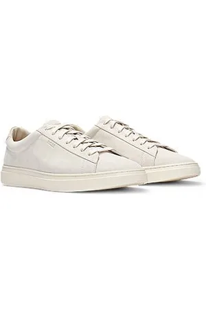 HUGO BOSS Sneakers i ruskind med ydersål i gummi