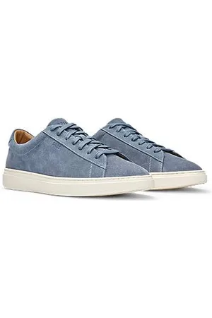 HUGO BOSS Sneakers i ruskind med ydersål i gummi