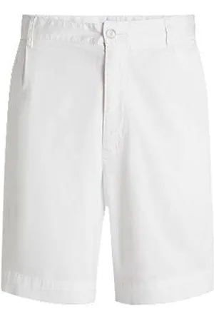 HUGO BOSS Shorts med relaxed fit i bomuldstwill med stræk