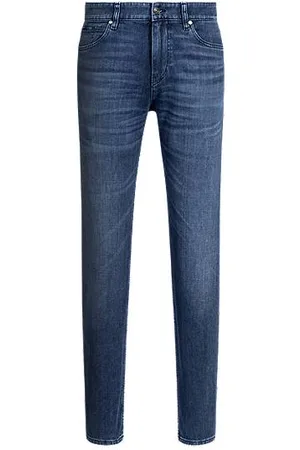 HUGO BOSS Regular fit Maine-jeans i blå italiensk denim