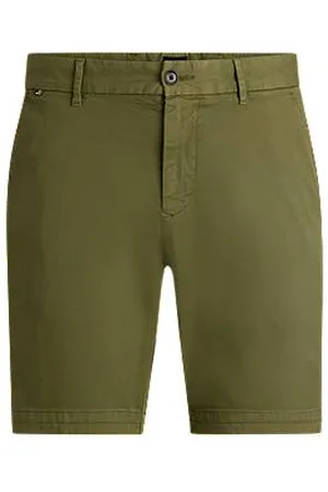 HUGO BOSS Shorts med slim fit i bomuldstwill med stræk