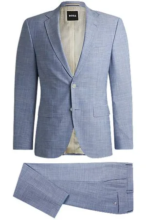 HUGO BOSS Jakkesæt med regular fit og mønster overalt
