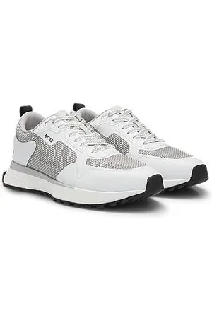 HUGO BOSS Sneakers i blandede materialer med mesh og branding