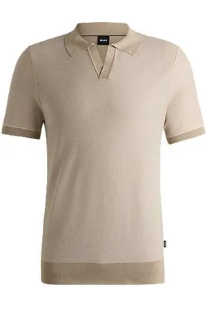 HUGO BOSS Sweater i bomuldsblanding med Johnny-krave