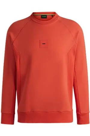 HUGO BOSS Sweatshirt i bomuldsblanding med stræk