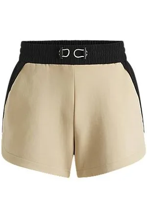 HUGO BOSS Træningsshorts i en bomuldsblanding med kontrast bagpå