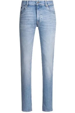 HUGO BOSS Delaware-jeans med slim fit i blå denim med behageligt stræk