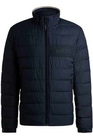 HUGO BOSS Vandskyende jakke med regular fit og logodetalje