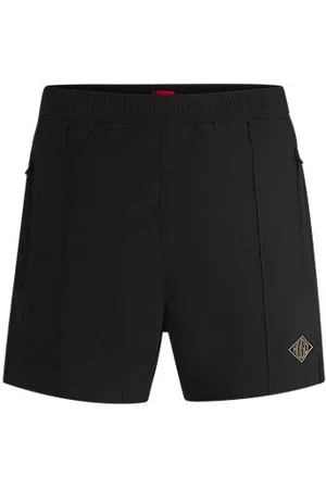HUGO BOSS Poplinshorts med logoprint