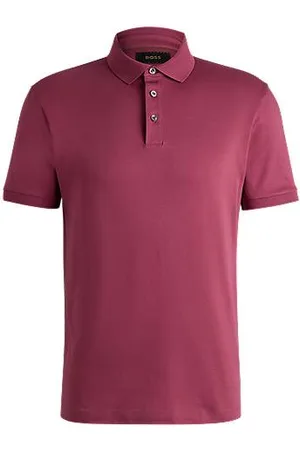 HUGO BOSS Poloshirt med regular fit i merceriseret italiensk bomuld